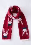 Sciarpa in maglia con corna di alce Christmas Vibe