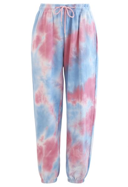 Joggers in vita con coulisse tie-dye
