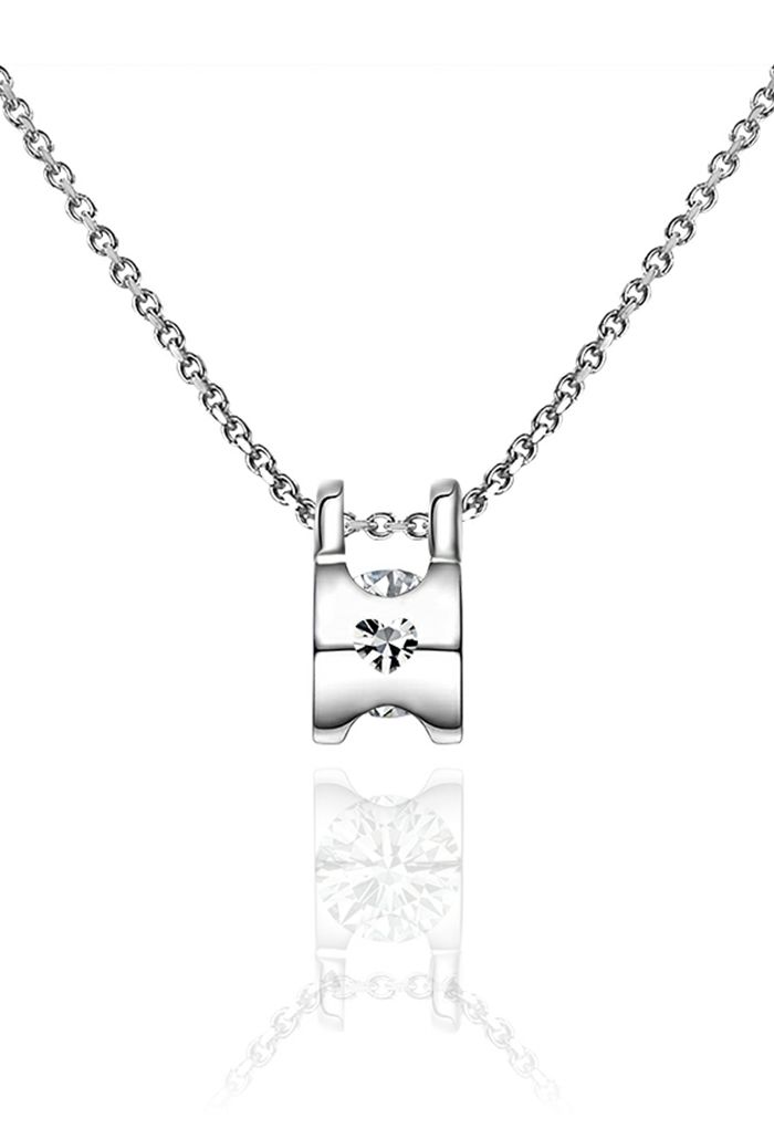 Collana di diamanti Moissanite con design inserito