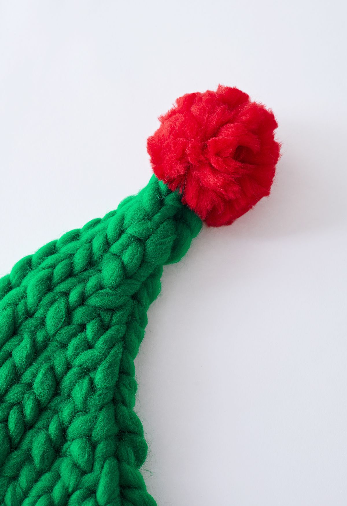 Cappello di Natale Pom-Pom intrecciato a blocchi di colore