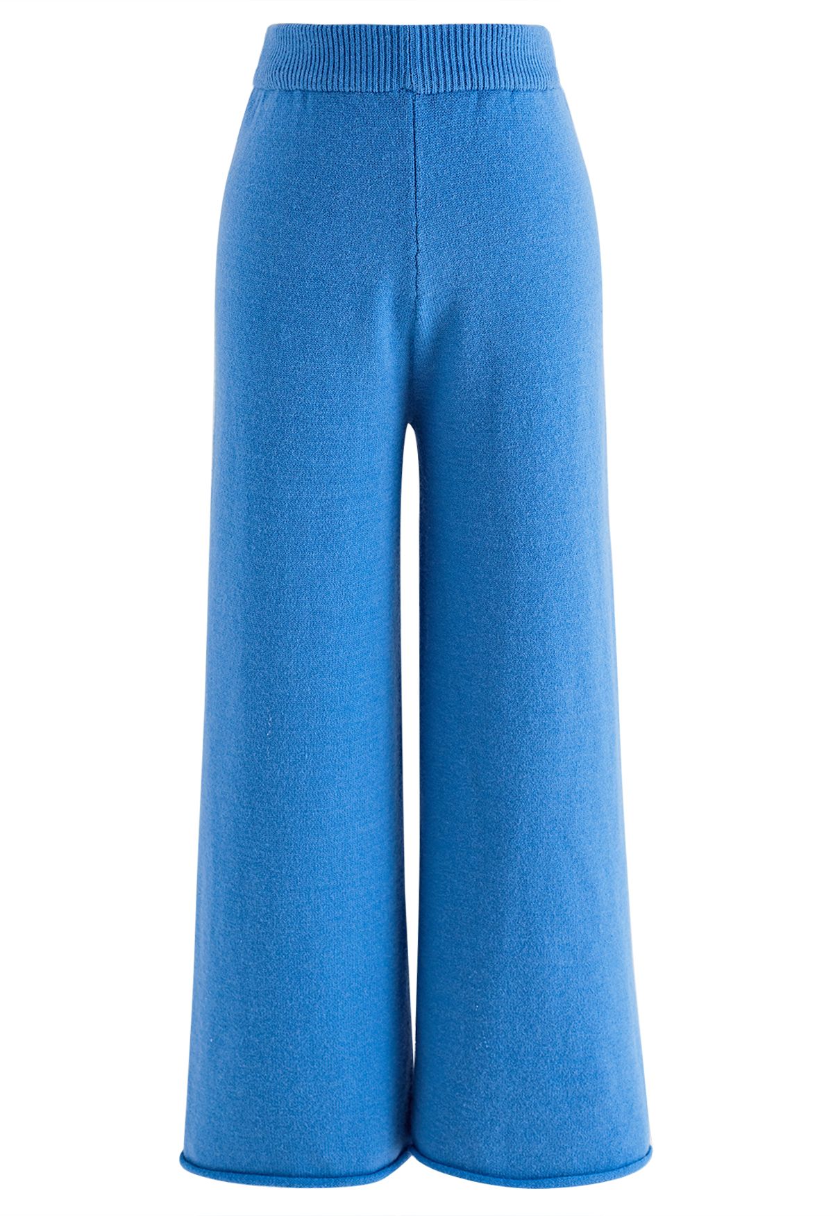 Maglione Hi-Lo con collo alto e pantaloni in maglia in blu