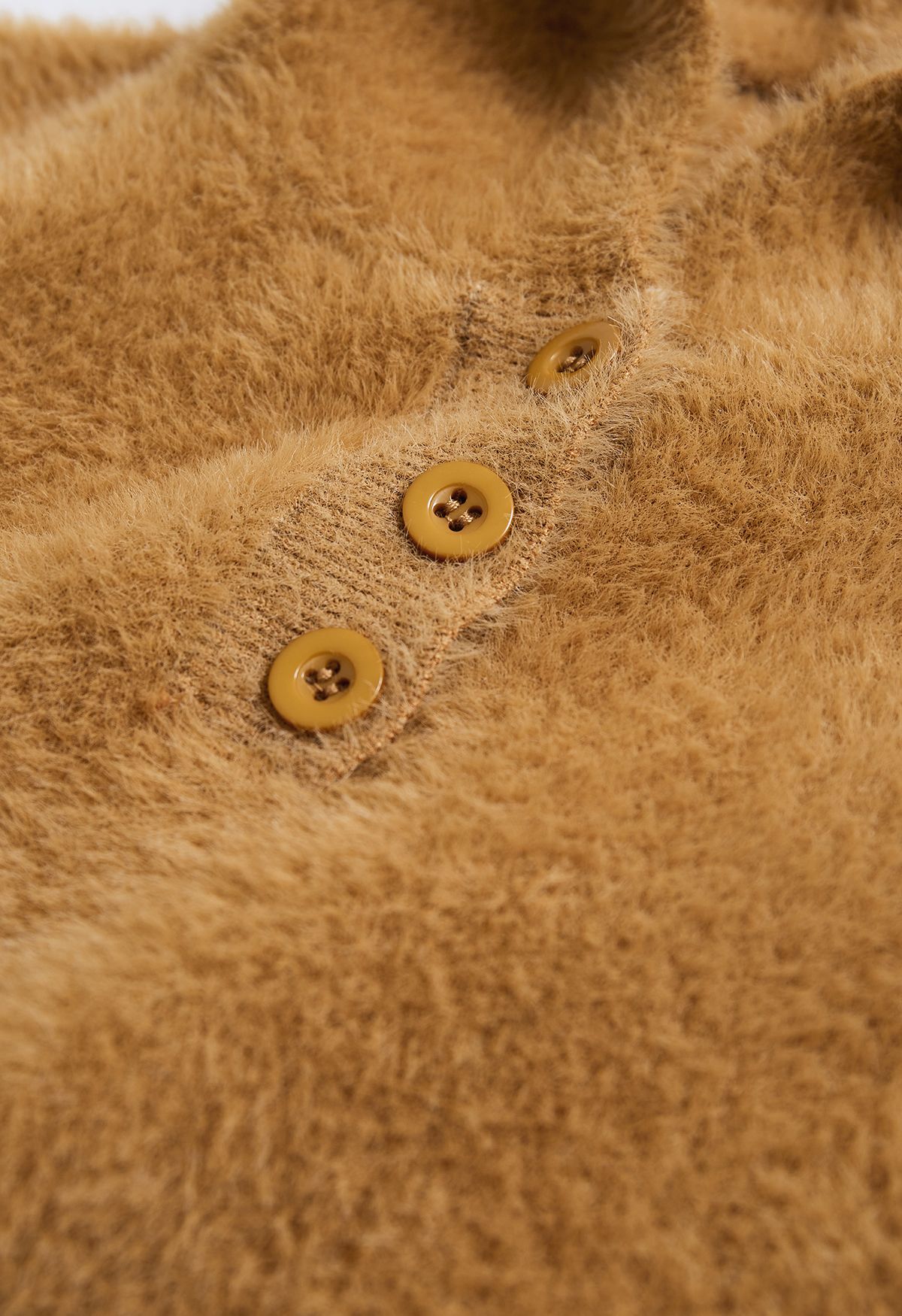 Maglione con cappuccio in maglia sfocata a forma di simpatico orso in marrone chiaro per bambini
