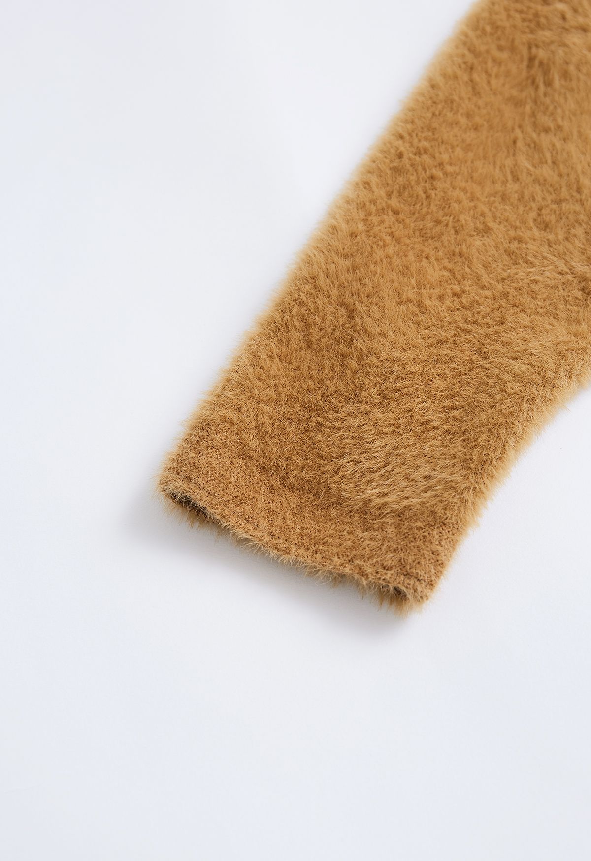 Maglione con cappuccio in maglia sfocata a forma di simpatico orso in marrone chiaro per bambini