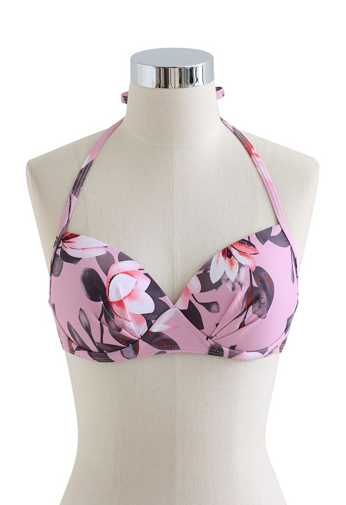 Set bikini a maniche lunghe in due pezzi Magnolia in rosa