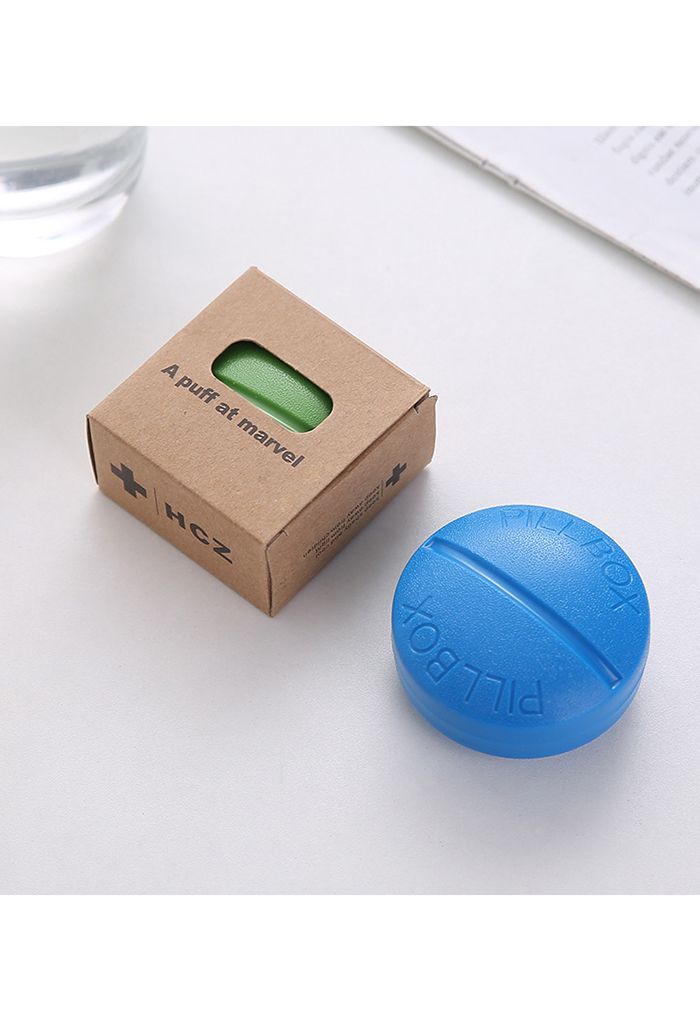 Scatola porta farmaci a forma di pillola portatile