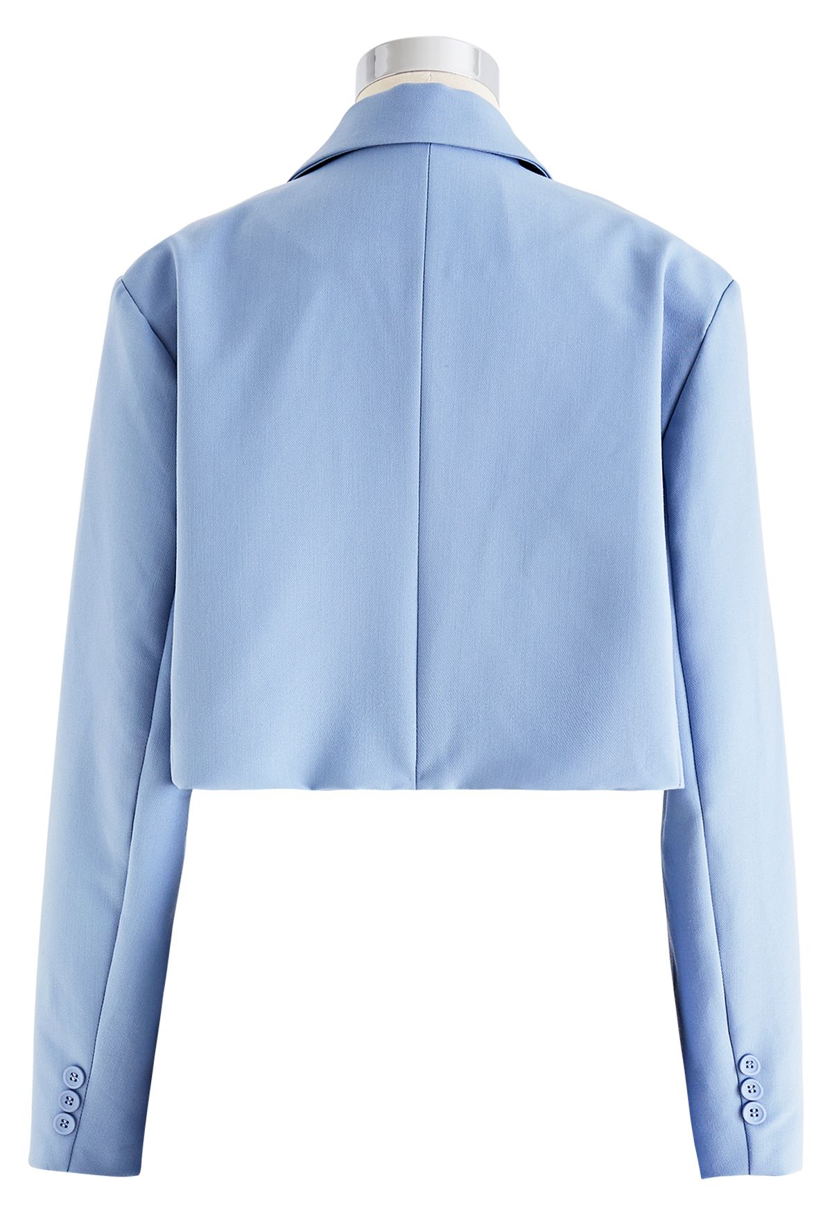 Affascinante blazer corto con revers classico blu