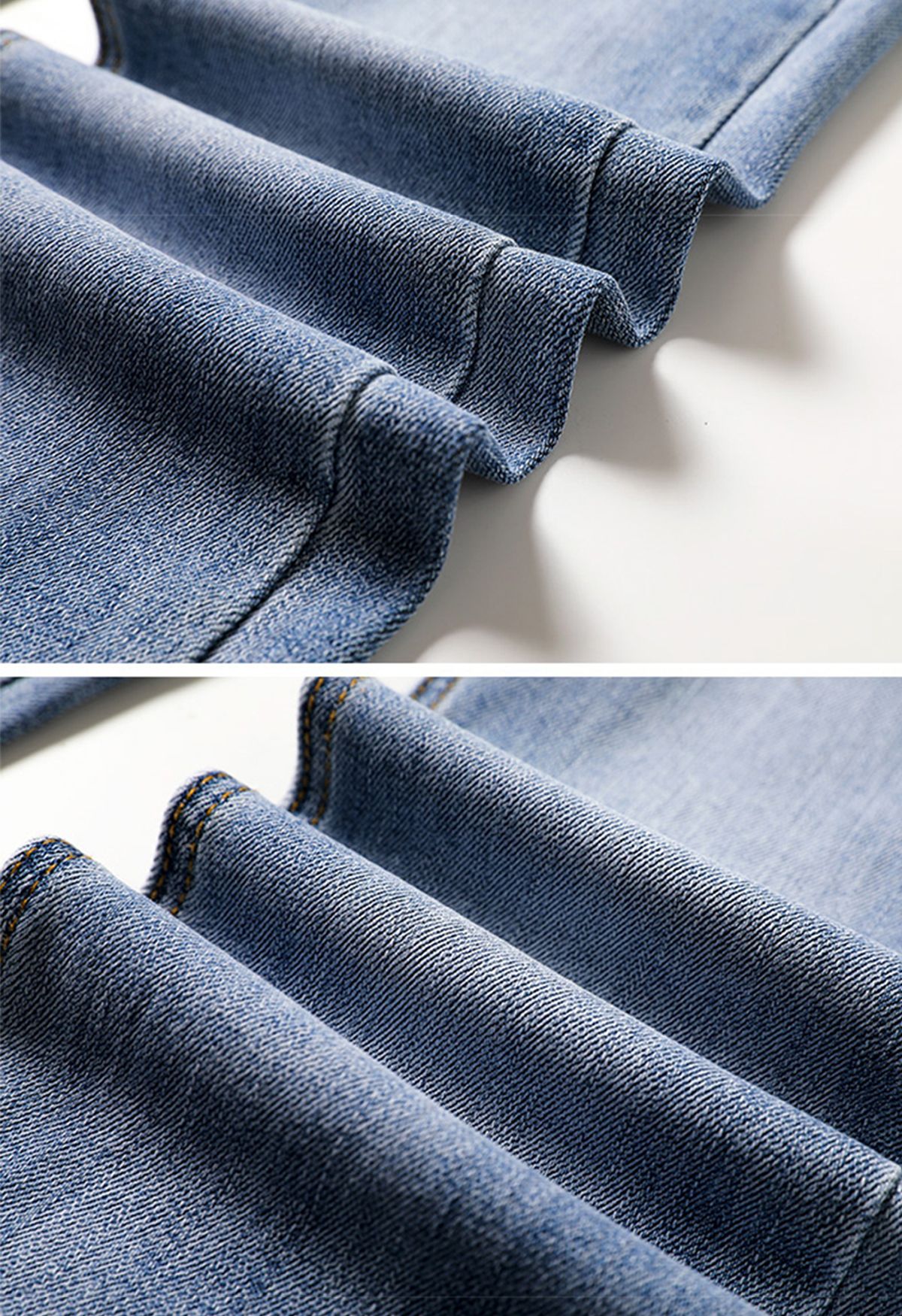 Jeans svasati strappati blu vintage