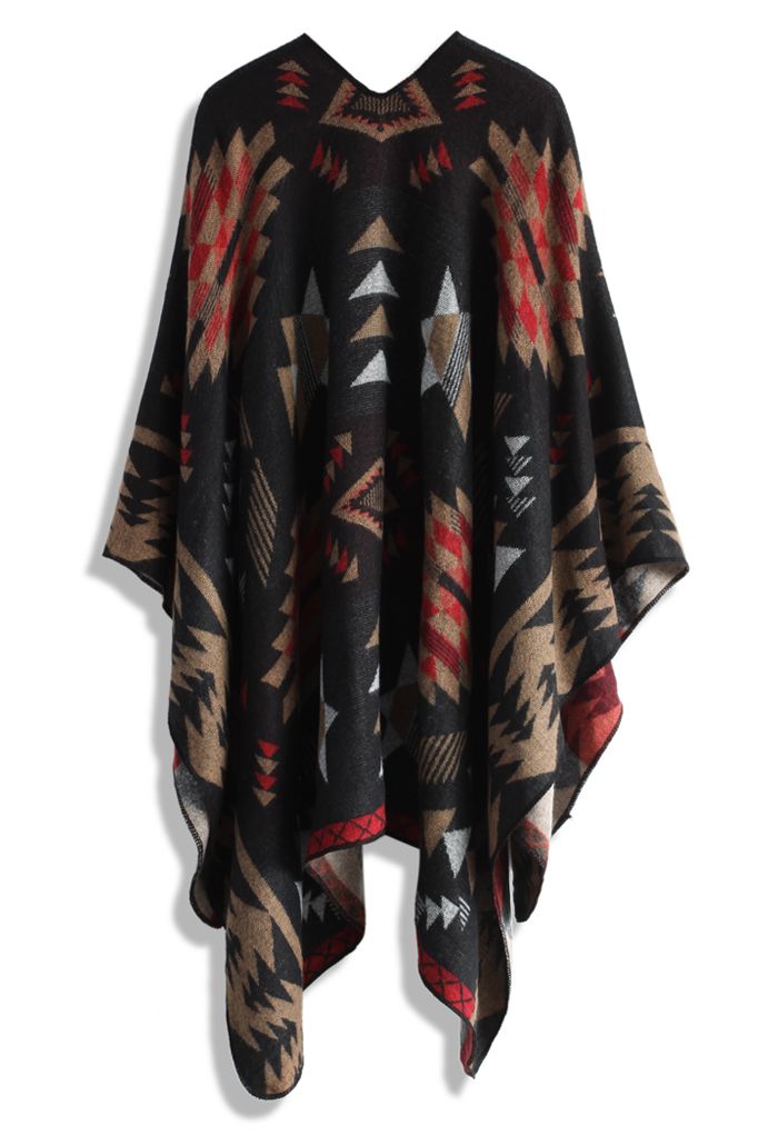 Elegante mantella per coperta azteca